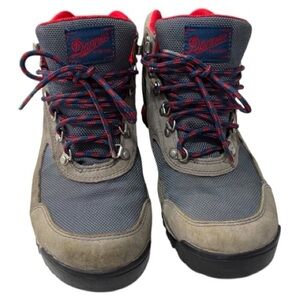 Danner Women's Jag‎ Waterproof Hiking Boot in a grey and red colorway - US 10